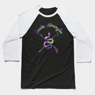 Snake Wrangler Galaxy Tie Dye Logo Baseball T-Shirt